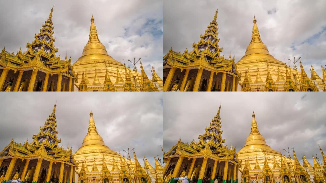 缅甸仰光的大金塔世界著名经典象征艺术