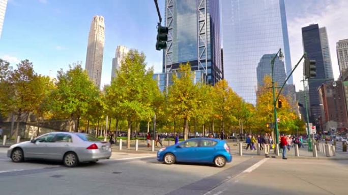 曼哈顿市中心。9/11纪念馆。