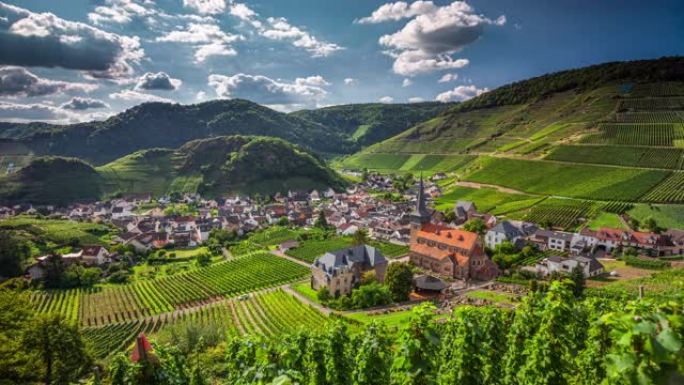 德国Ahr地区的葡萄园-时间流逝