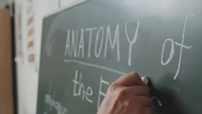 黑板上的文字解剖下划线