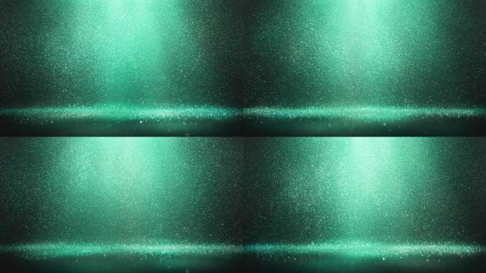 绿色粒子下雨-可循环的背景动画-闪光，庆祝，环境问题