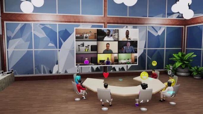 虚拟办公室会议的3D化身