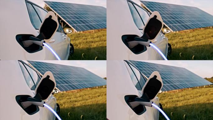 SLO MO用太阳能电池板的蓝色能量为电动汽车充电