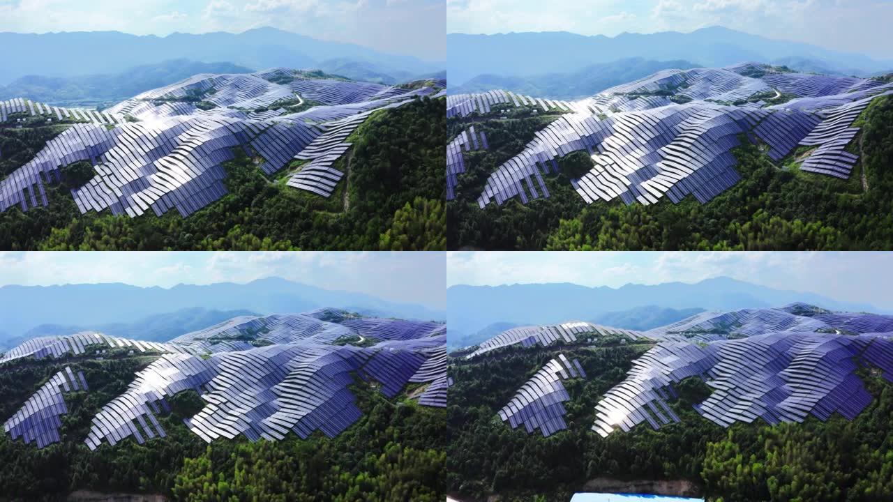 山上光伏太阳能电池板的分组