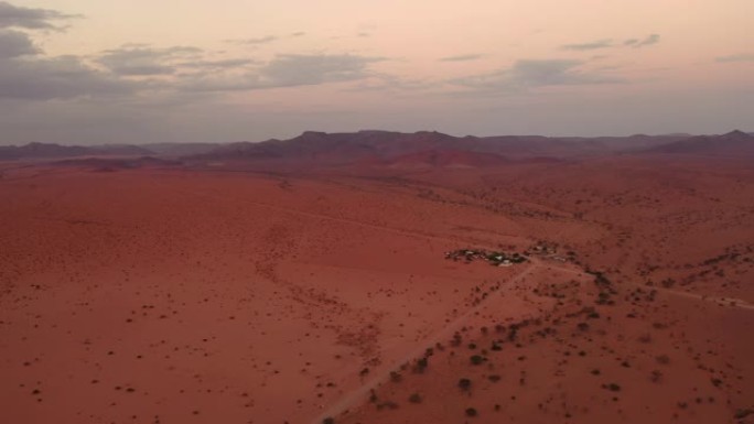 WS鸟瞰图广阔的沙漠景观，纳米比亚，非洲