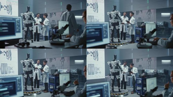 在机器人技术开发实验室的国际工程师和科学家团队致力于机器人外骨骼原型。设计动力外衣以帮助残疾人行走，