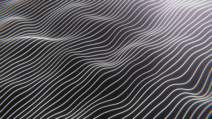 3d渲染条纹白波模式运动抽象背景