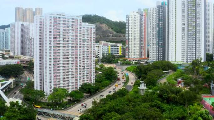 香港九龙拥挤公寓楼