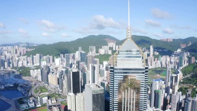 香港城市的无人机视图