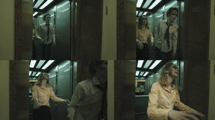 走出电梯的僵尸