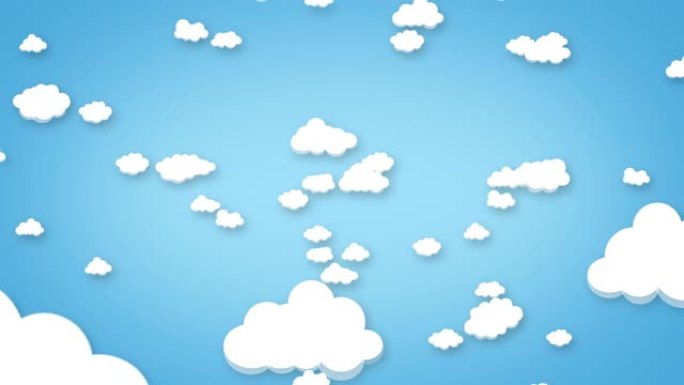 简单的卡通云彩天空背景