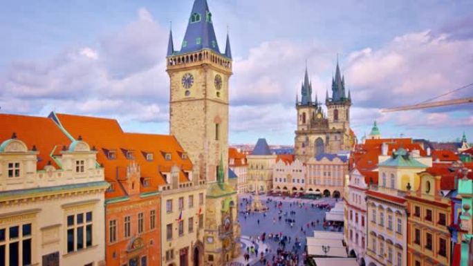 捷克共和国，布拉格，旧市政厅，Týn 前的圣母教堂