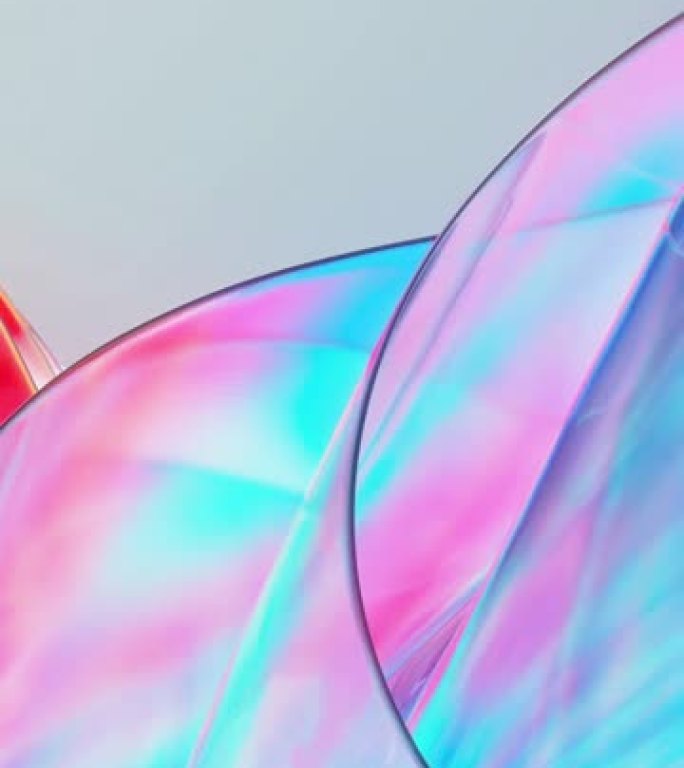 玻璃花背景。3D渲染的抽象背景，呈不同颜色的玻璃花形状，为明亮的创意设计