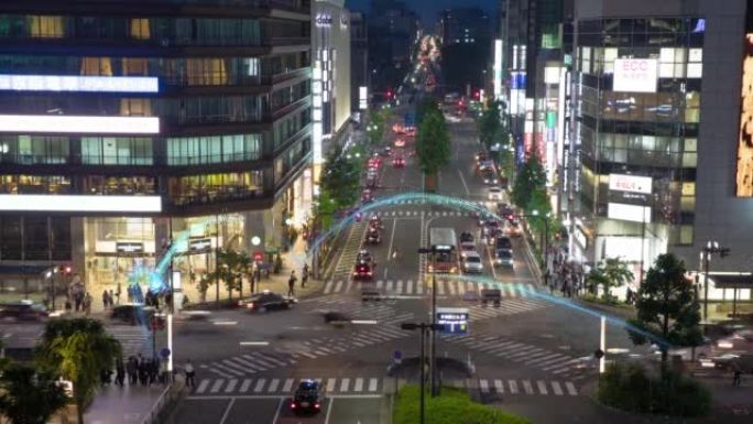 T/L信息贯穿东京繁忙的十字路口
