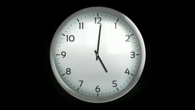 经典挂钟。每分钟1帧。可循环。白色。