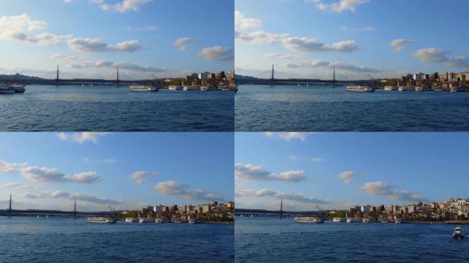 4k伊斯坦布尔博斯普鲁斯海峡景观