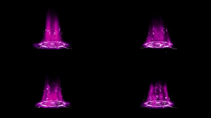 孤立卡通Fx动画循环紫色背景