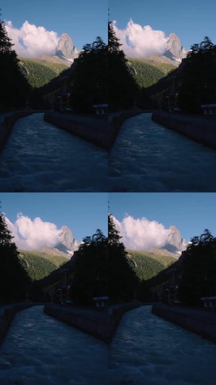 Zermatt和Matterhorn在瑞士的时间流逝