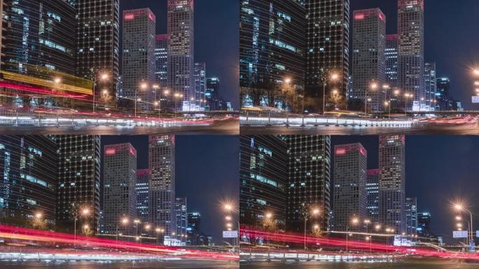 T/L盘低角度看北京夜间交通
