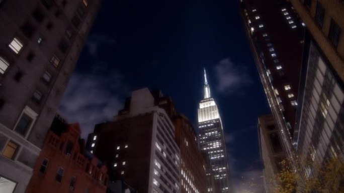 曼哈顿之夜。帝国大厦。
