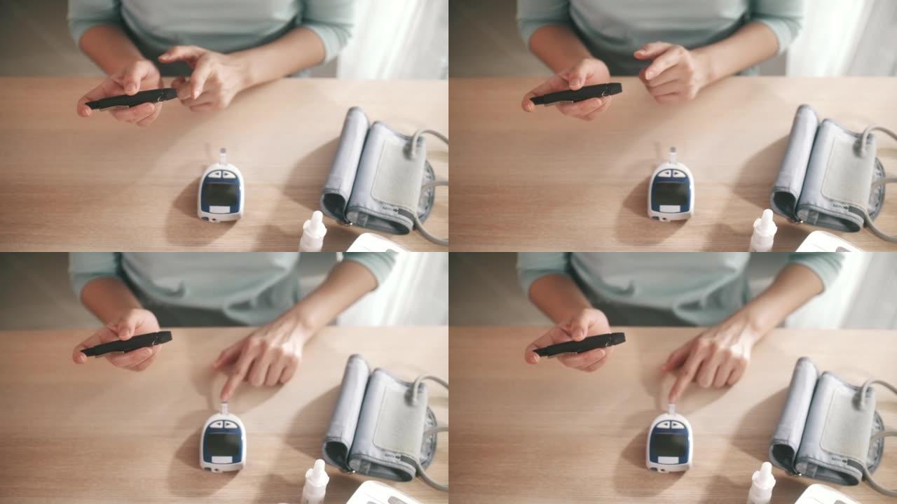 糖尿病患者使用血糖仪