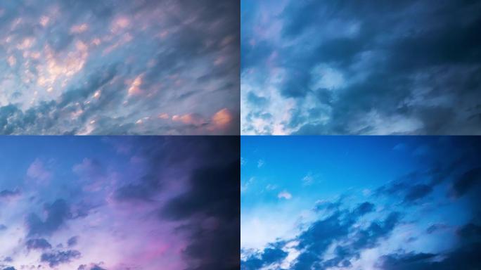 日落时分美丽的云和天空