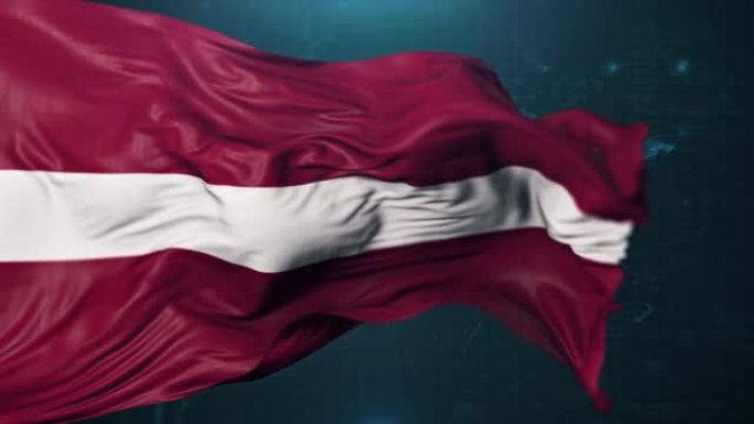 深蓝色背景的拉脱维亚国旗