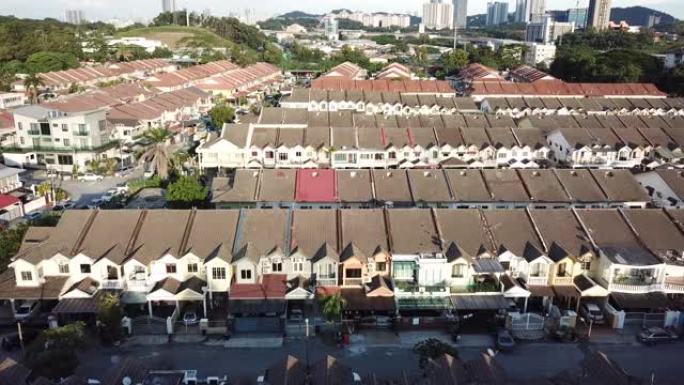 马来西亚吉隆坡甲洞住宅建筑的无人机视角