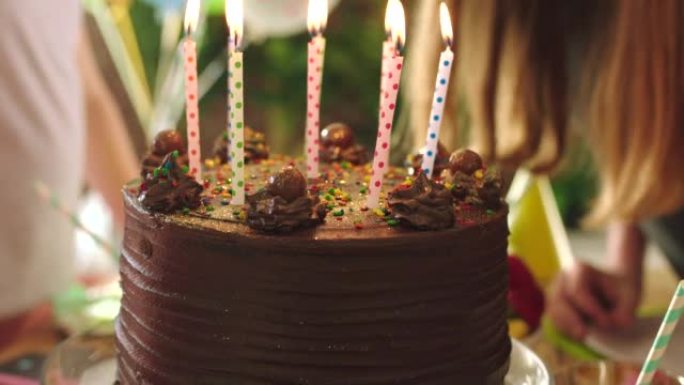 孩子们用蛋糕和吹灭蜡烛庆祝生日。在蜡烛上许愿的同时，享受带烤巧克力甜点的装饰派对。甜食的节日