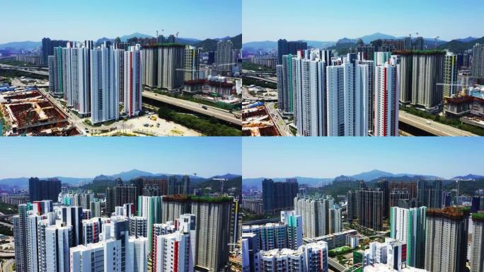 香港的建筑工地别墅小区物业高端商业房地产