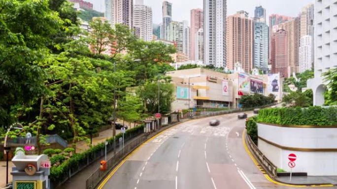 中环交通及现代化办公大楼香港道的时间流逝