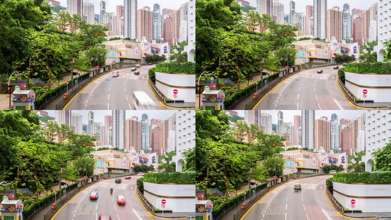 中环交通及现代化办公大楼香港道的时间流逝
