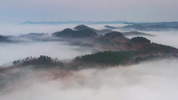 云雾像仙境一样遍布全国