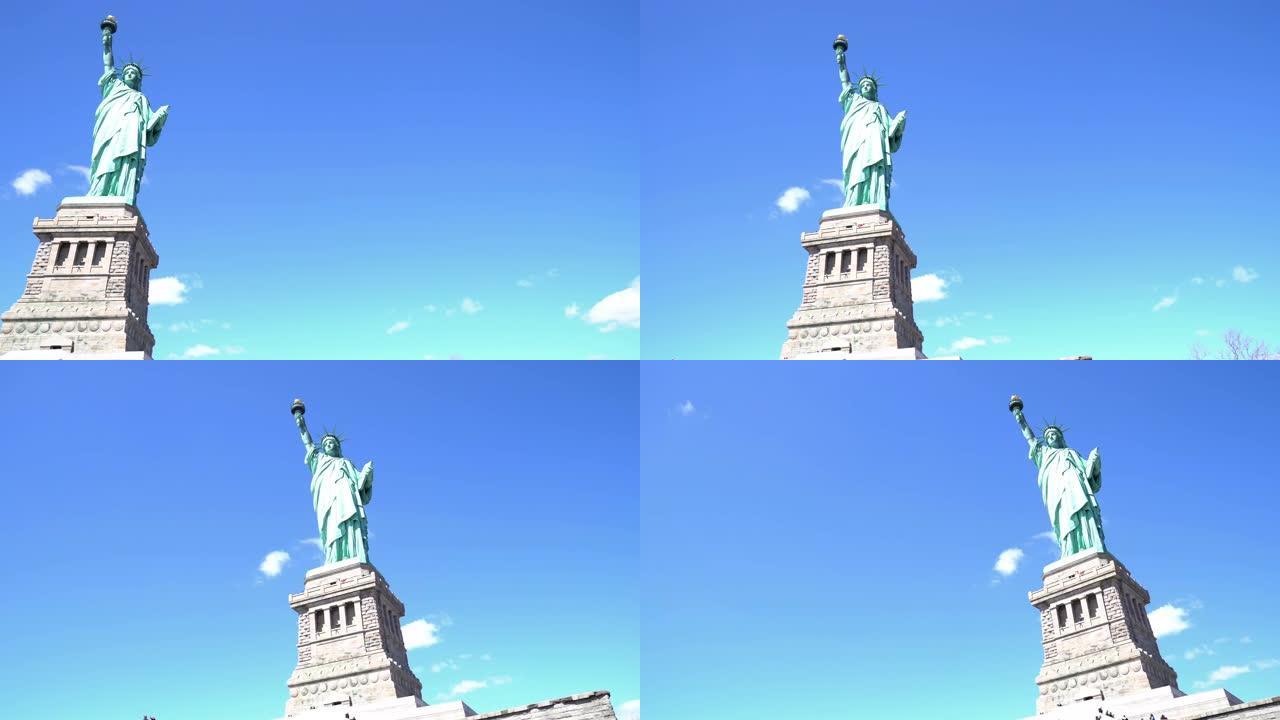 平移自由女神像-纽约市，美国纽约。纽约地标旅游概念。