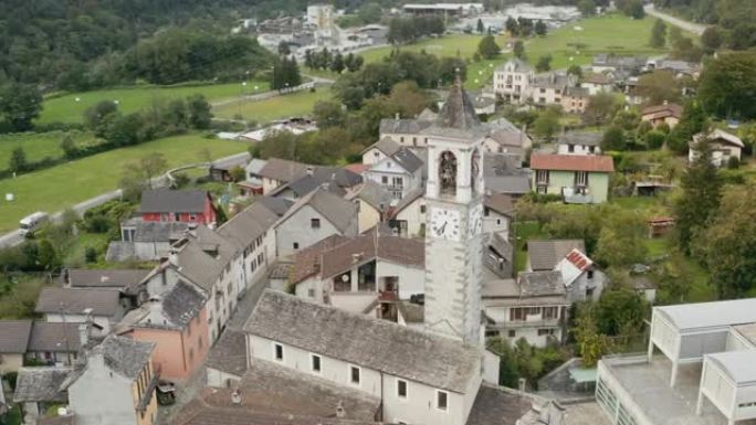 瑞士一个小镇的4k无人机镜头