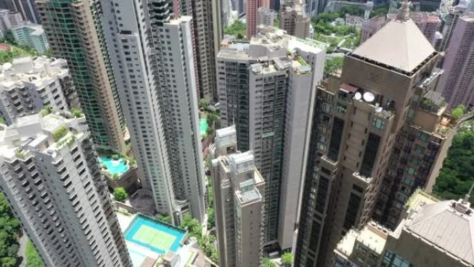 香港城市鸟瞰图写字楼楼盘香港建筑