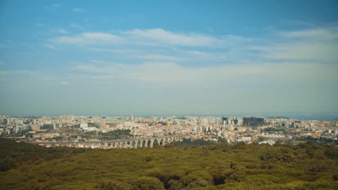 里斯本的天际线葡萄牙里斯本城市欧洲小镇