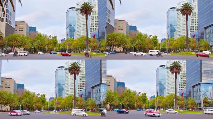 墨西哥城金融区都市摩天楼写字楼