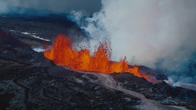 夏威夷火山熔岩喷发
