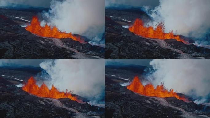 夏威夷火山熔岩喷发