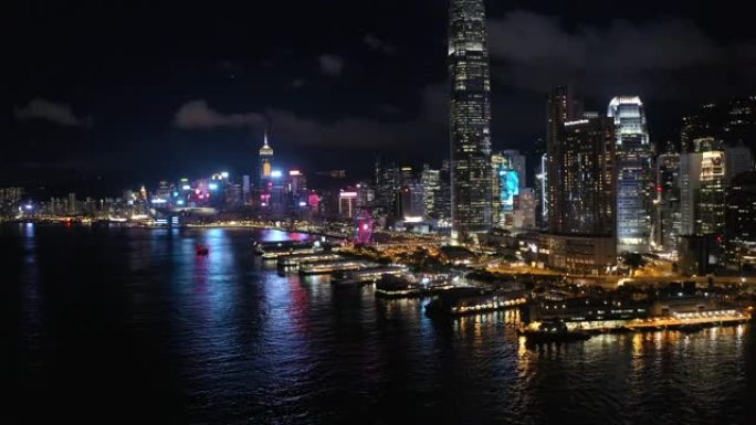 香港城市天际线的天线