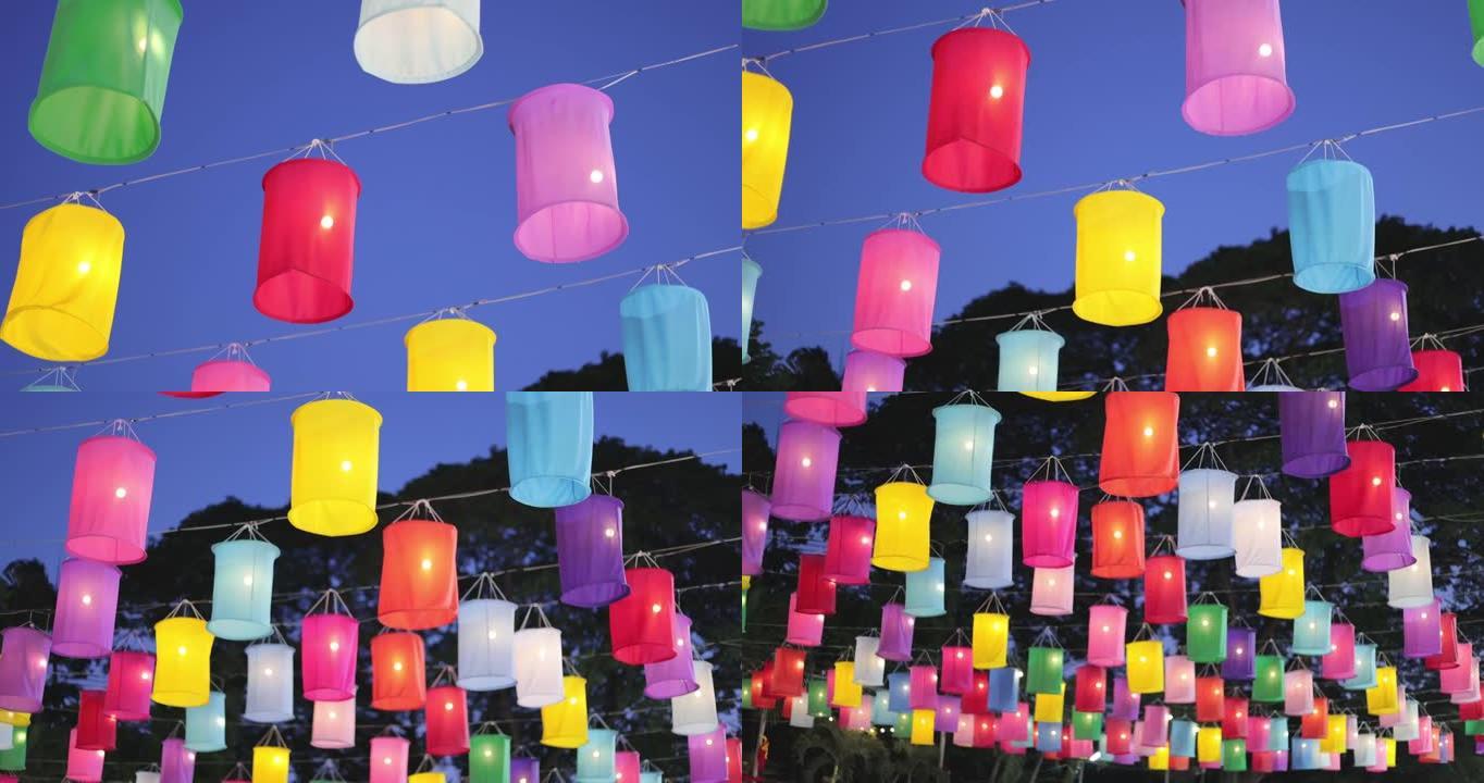 loi kathong节中的古董灯笼