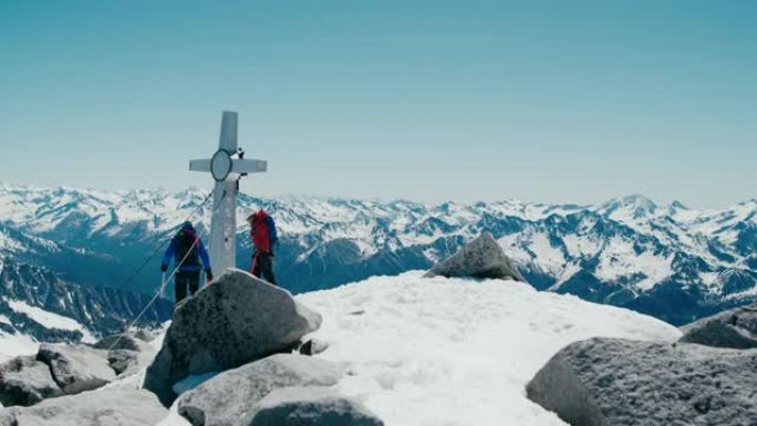 山顶登山者山顶探险家极限