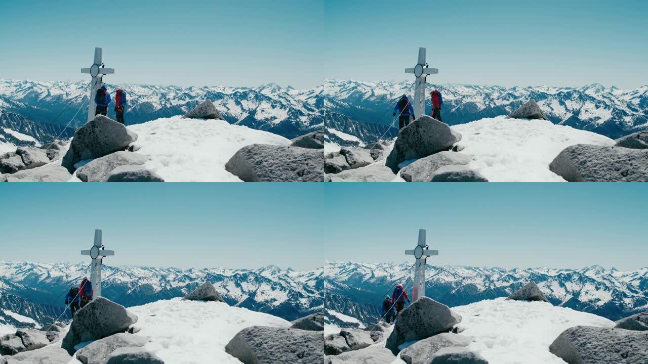 山顶登山者山顶探险家极限