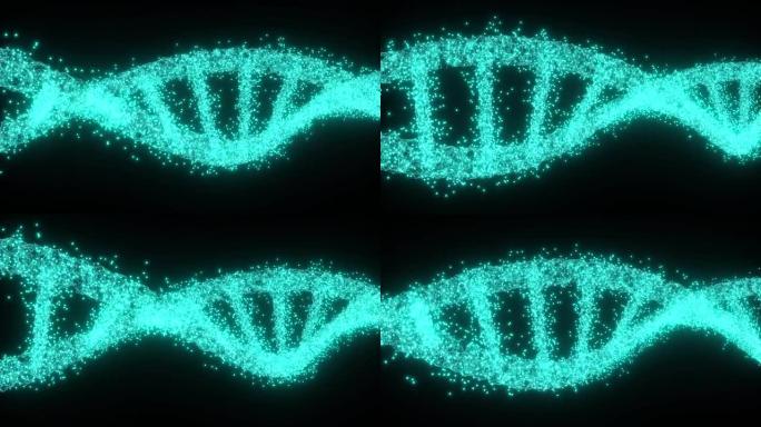 人类DNA链的数字增强视频片段