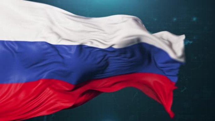 深蓝色背景的俄罗斯国旗