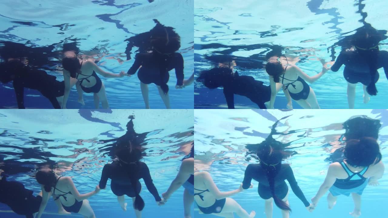 教练教练教她的学生游泳技巧
