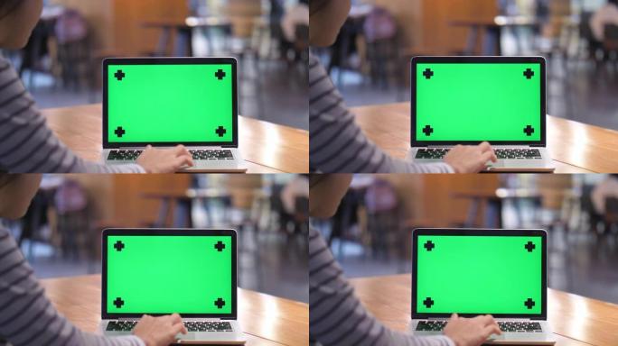 绿屏笔记本电脑软件手游操作键盘