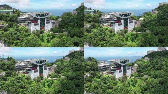 香港城市鸟瞰图观景台宣传片地标