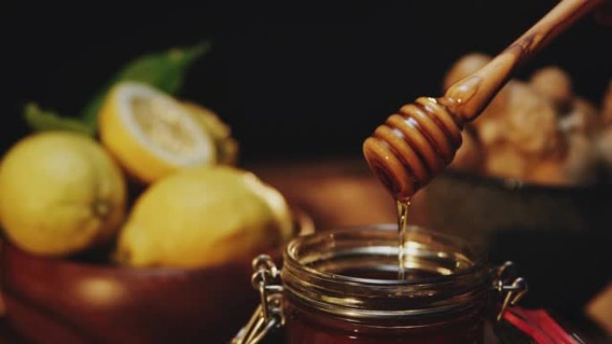 蜂蜜柠檬和姜健康饮食文化有机食品蜂蜜调制